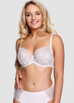 Бюстгальтер из прозрачного неэластичного вышитого тюля с мягкими чашками (Размер: 85D) (Цвет: бордовый)