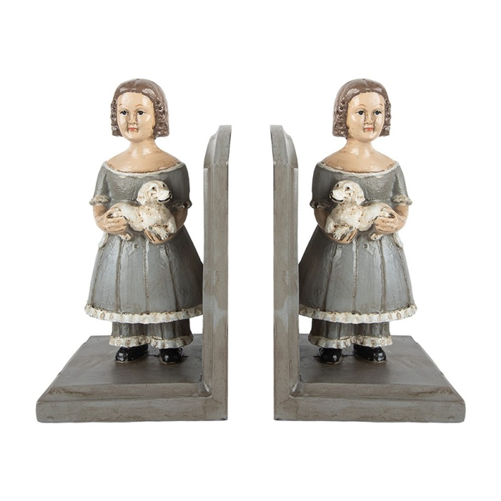 Держатель для книг "Девочка с собакой" 23x11x20см