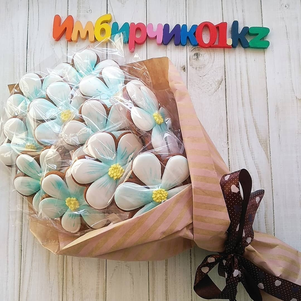 Имбирные пряники цветы
