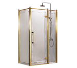 Душевое ограждение Azario ONTARIO 900х1200х2000 R, без поддона, матовое стекло 8 мм с узором, цвет профиля золото глянцевое (AZ-NBB1231-R 900 GOLD)