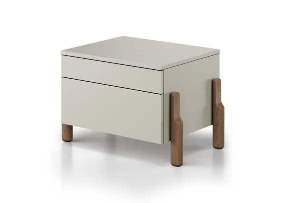 Тумба прикроватная Basic 2 ящика ширина 60 см (серо-бежевый)
