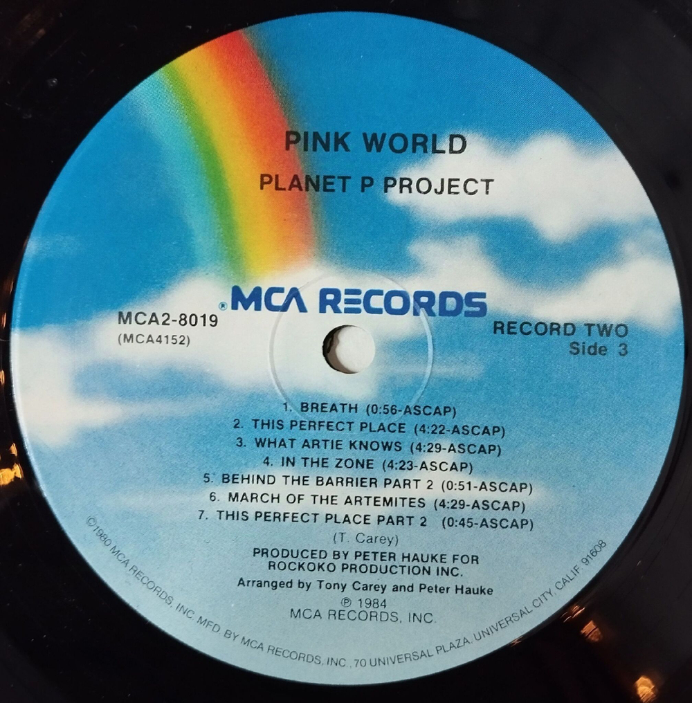 Винтажная виниловая пластинка LP Planet P Project Pink World (USA 1984)