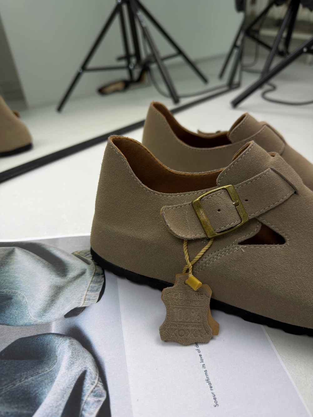 Туфли женские натуральная кожа артикул 6197-4 цвет "коричнево-серый"