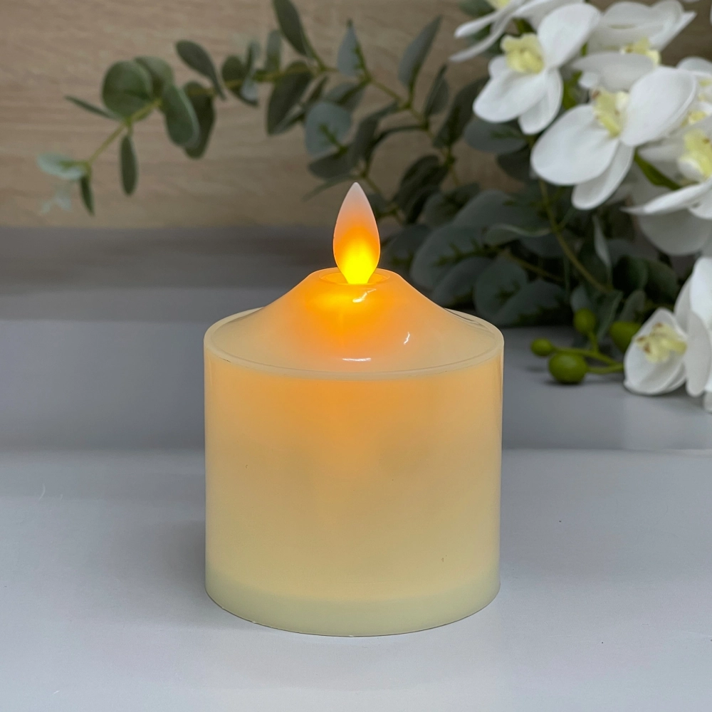 Сувенир с подсветкой «Свеча - Классика» 7,5*8 см (работает от батареек 3 ААА)