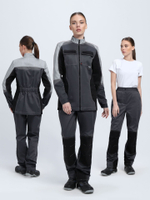 Костюм женский Вектрон-1 У. (тк.Смесовая,240) брюки, т.серый/св.серый/черный