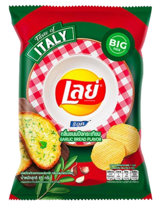 Чипсы Lay's со вкусом чесночного хлеба