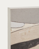 Абстрактный холст Marvilo серо-горчичного цвета 60 x 90 см