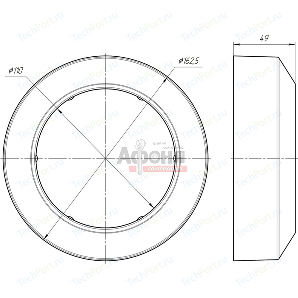 Розетка для трубы фановой 110 W 9900 АНИ пласт