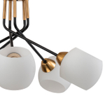 Светильник на штанге 5x40Вт E27,  металл/стекло, медь/черный