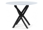 Стол стеклянный Woodville Лауриц черный, белый