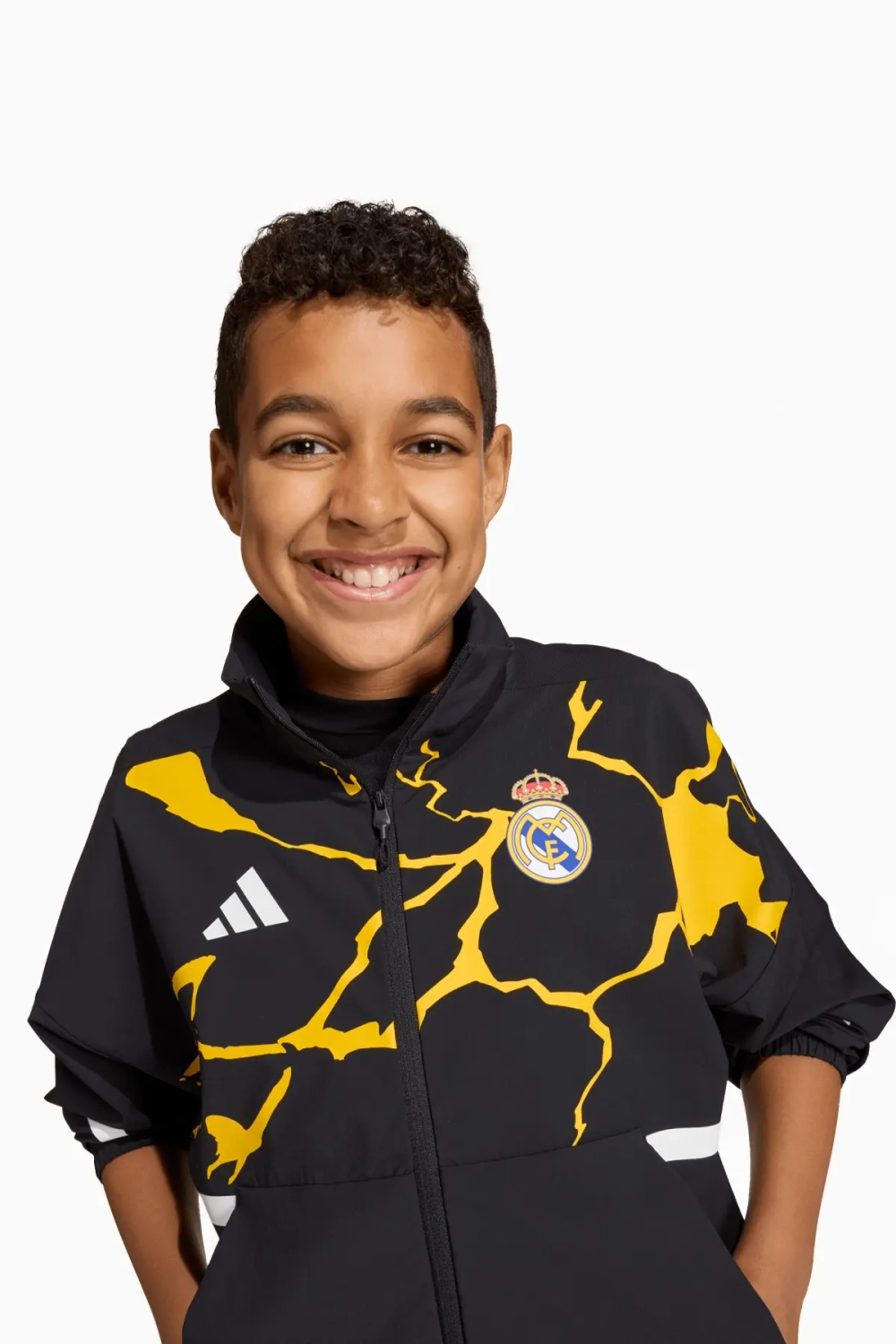 Ветровка adidas Real Madrid x Marvel 25/26 Z.N.E. Anthem Junior - черный