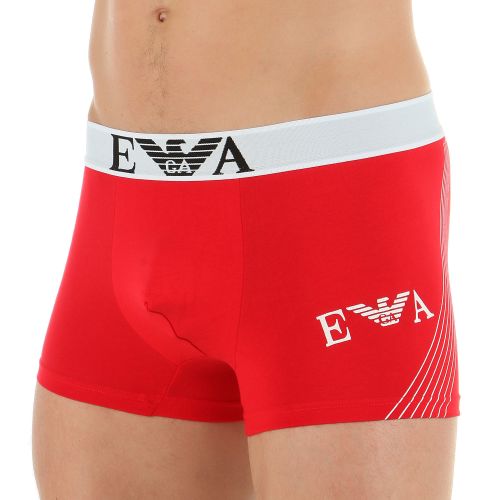 Мужские трусы Emporio Armani боксеры красные c белой резинкой