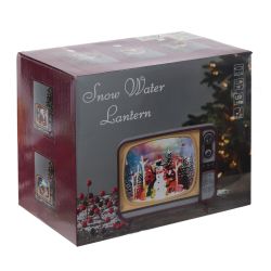 GAEM Изделие декоративное "Телевизор" (подсвет,вьюга,музыка, LR14х3 н/п +USB 100 см), L21 W12 H17 см