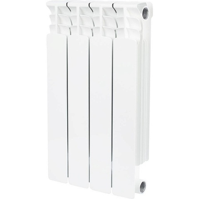Радиатор биметаллический STOUT Space 500 - 4 секции (подключение боковое, цвет белый)