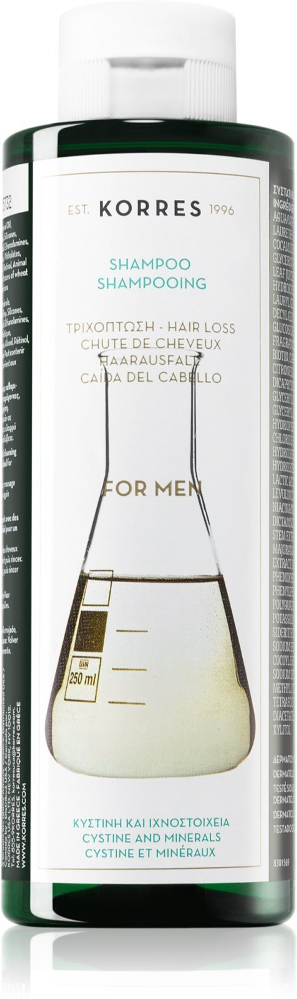 Korres Cystine & Minerals - шампунь против выпадения волос для мужчин /   250  ml  / GTIN 5203069040047