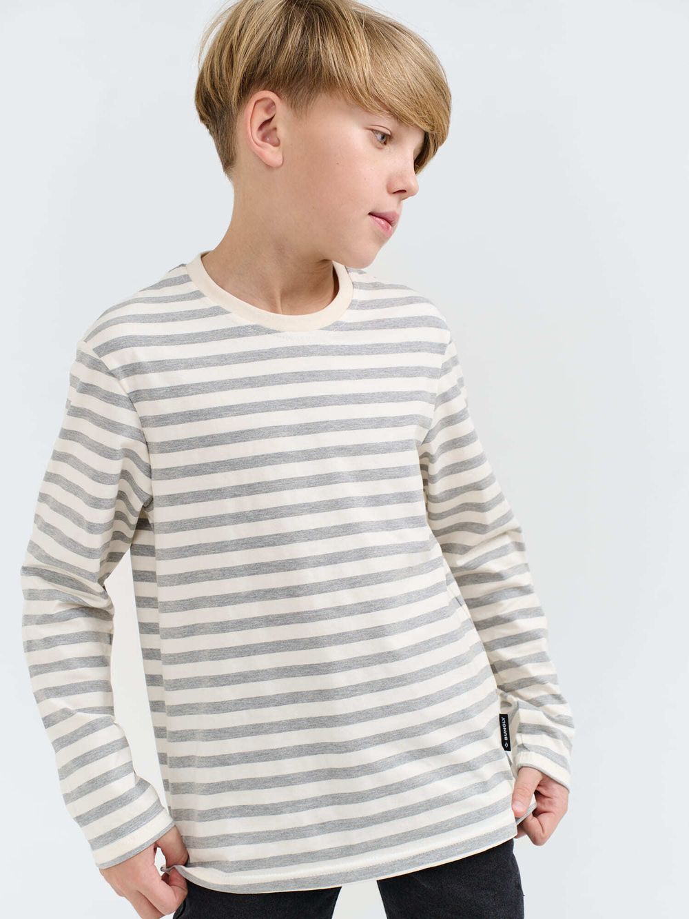 Лонгслив "Полоска Пепел" 7+