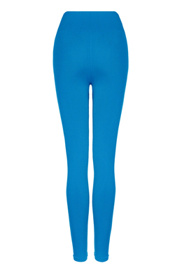 Леггинсы в рубчик №81 Голубой