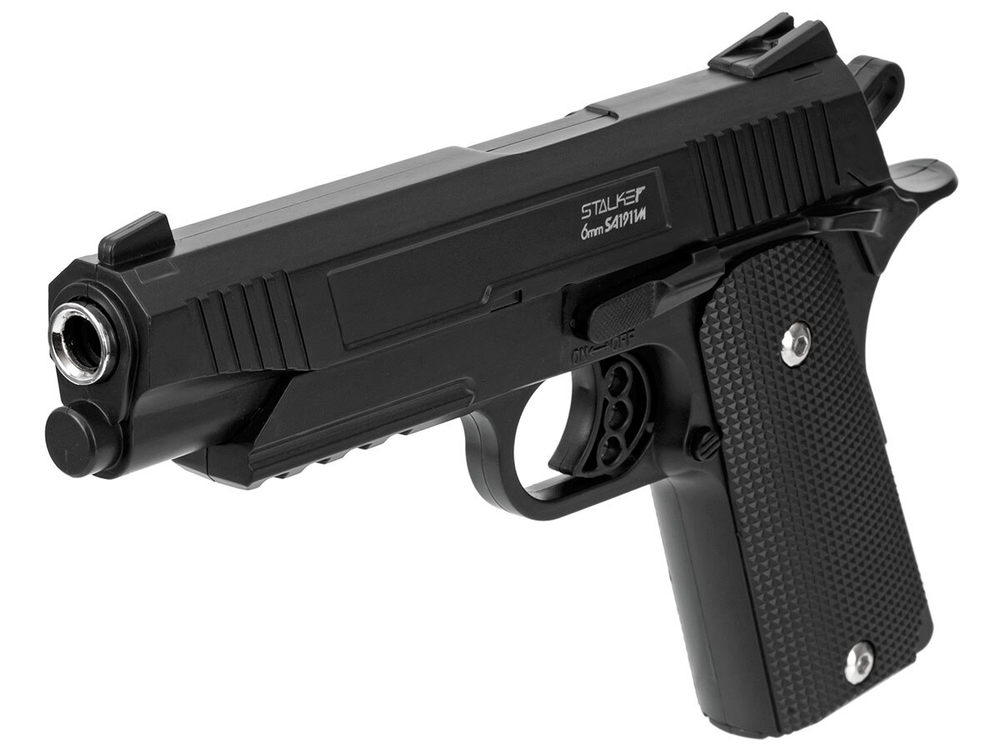 Пистолет пневматический Stalker SA1911M Spring (Colt1911 Rail), к.6мм (SA-130711911M)