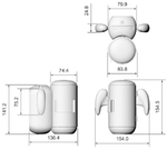 Мастурбатор робот Black Knight Thrusting с пенетрацией 15.4 см