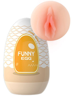 Мастурбатор-вагина в форме яйца Funny Egg (Цвет: телесный)