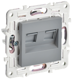 SKANDY Розетка компьютерная двойная RJ45 кат.5E SK-K03Gr серый IEK
