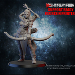 Grand Alliance Order Sylvaneth Wood Elves Эльфийская воительница №2 с луком миниатюра для dnd, днд, pathfinder, фентези, Настольная игра, НРИ, Варгейм, РПГ