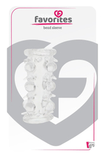 Прозрачная насадка на пенис с шипами и бугорками Bead Sleeve