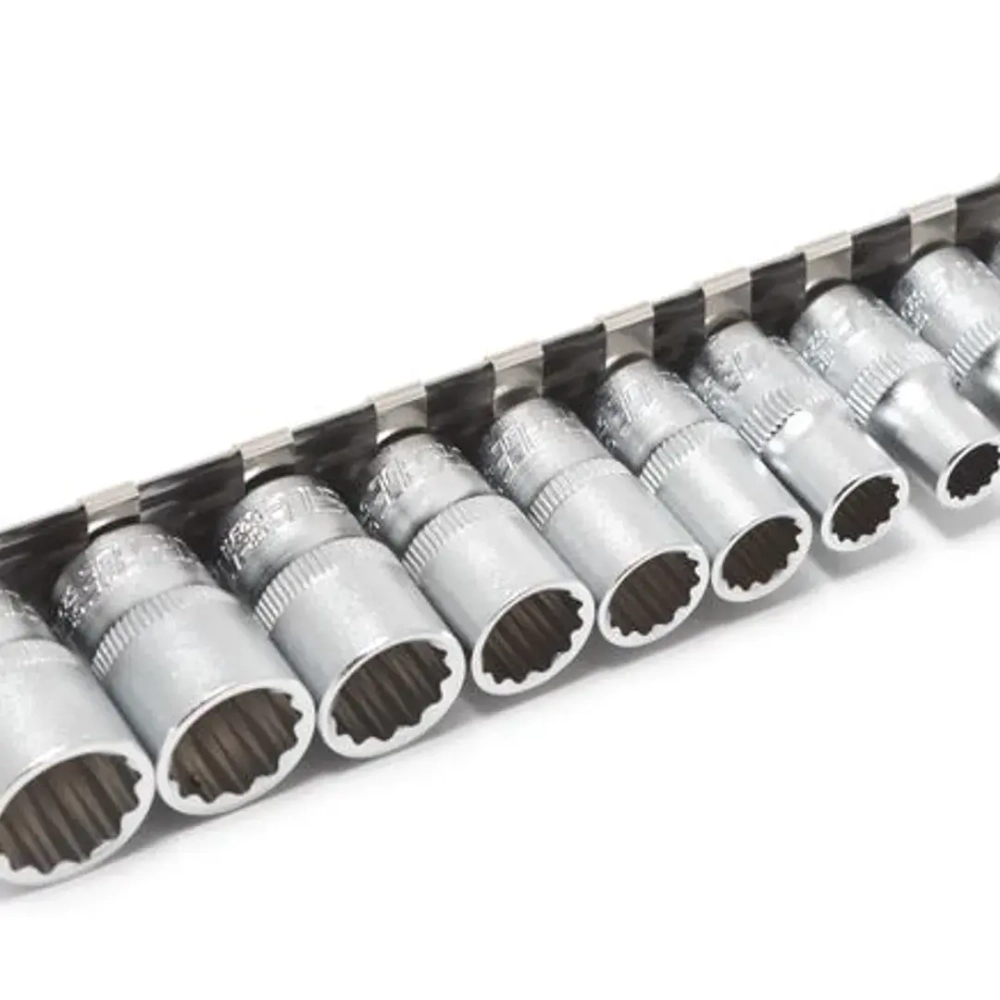 Набор головок 11пр. 1/4'' (12гр.)(4-13мм) на планке Forsage F-2111-9