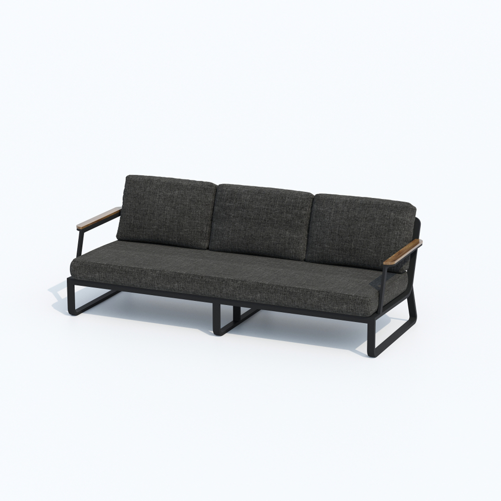 Лаунж зона ЭСТИВО с трехместным диваном - маренго