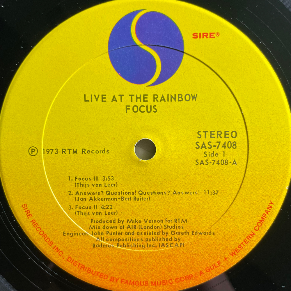 Focus – Live At The Rainbow (США 1973г.)