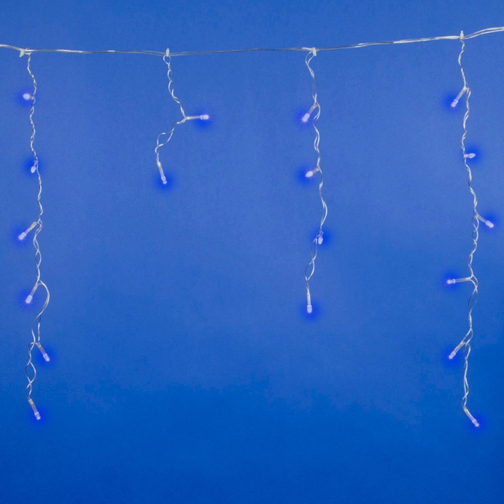 ULD-B1805-048-DTA BLUE IP20 Бахрома светодиодная. 1.8м. 48 светодиодов. Синий свет. Провод прозрачный. ТМ Uniel