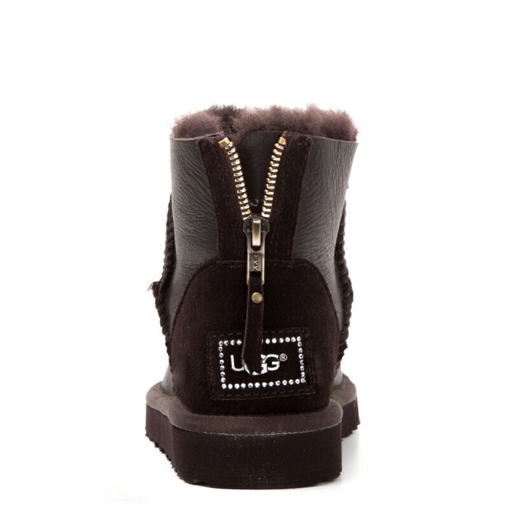 Угги Mini Zip Metallic Chocolate