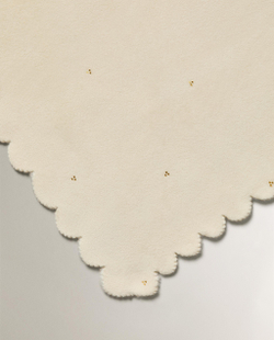 Zara Home плед детский из полиэстера, кремовый, 70x100 см