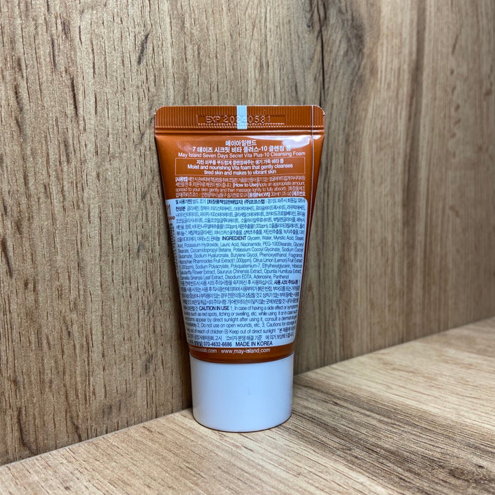 Пенка для умывания May Island 7 Days Secret Vita Plus-10 Cleansing foam питательная с витаминами 30 мл