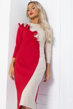 Платье Эванесса (красно-бежевое) П11823 LT Collection