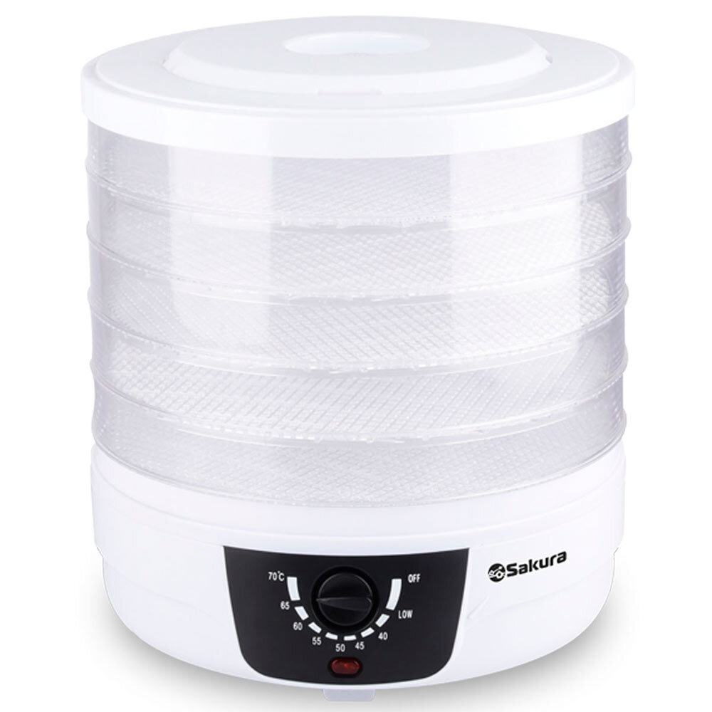 Сушилка для овощей и фруктов SA-7806, 250Вт, 5 ярусов 32см, поддон для пастилы