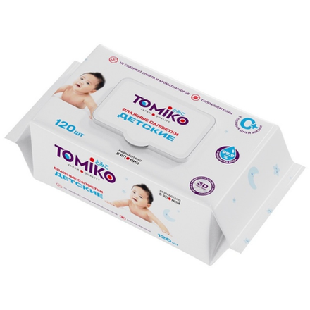 Влажные салфетки Tomiko детские 120 шт