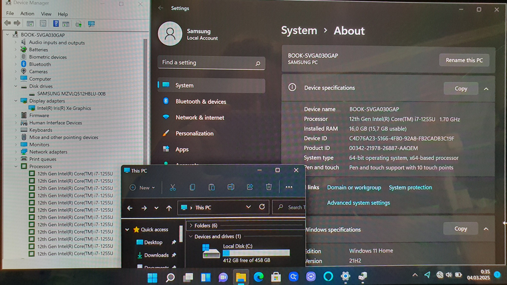 Ноутбук трансформер Samsung i7-12/16Gb/FHD