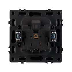 Механизм электрической розетки SCT-NOBE-MEU1-SFPL-BK (230V, 16A) (Arlight, Черный оникс) 054277