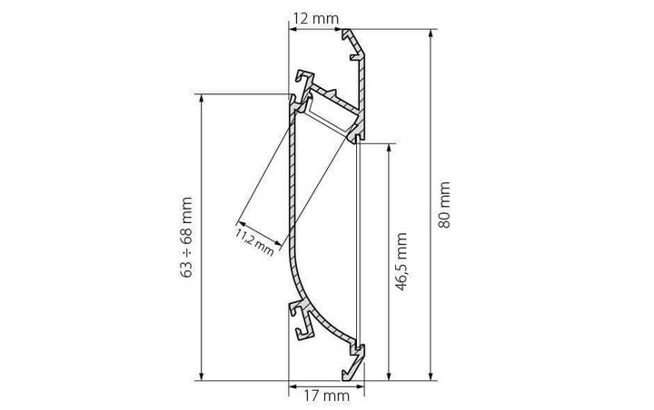 Профиль Arlight K-WALL-2000 ANOD 021716