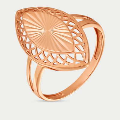 Кольцо женское из розового золота 585 пробы без вставок (арт. АКд583-3502)