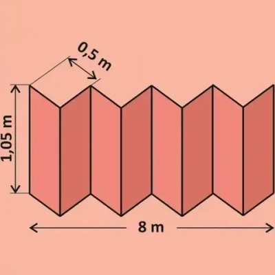 Подложка под ламинат Гармошка ТЕРМО перфорированная, 1,8мм, розовая, 1,05х0,5м./уп.8,4кв.м.