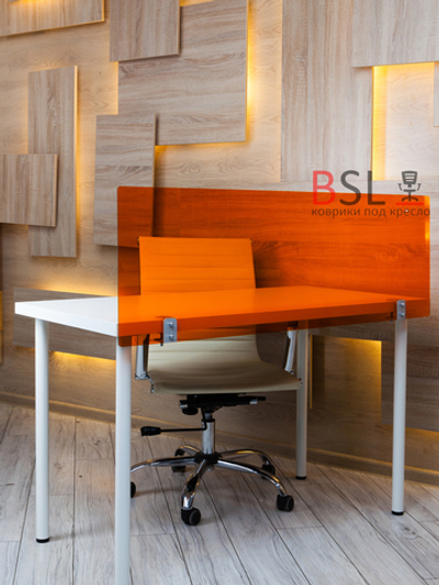 Экран на струбцинах № 05 (серые) оранжевый прозрачный