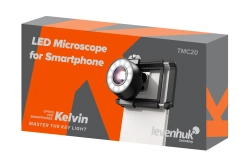 Микроскоп для телефона с подсветкой Levenhuk Kelvin TMC20 в упаковке с подсветкой