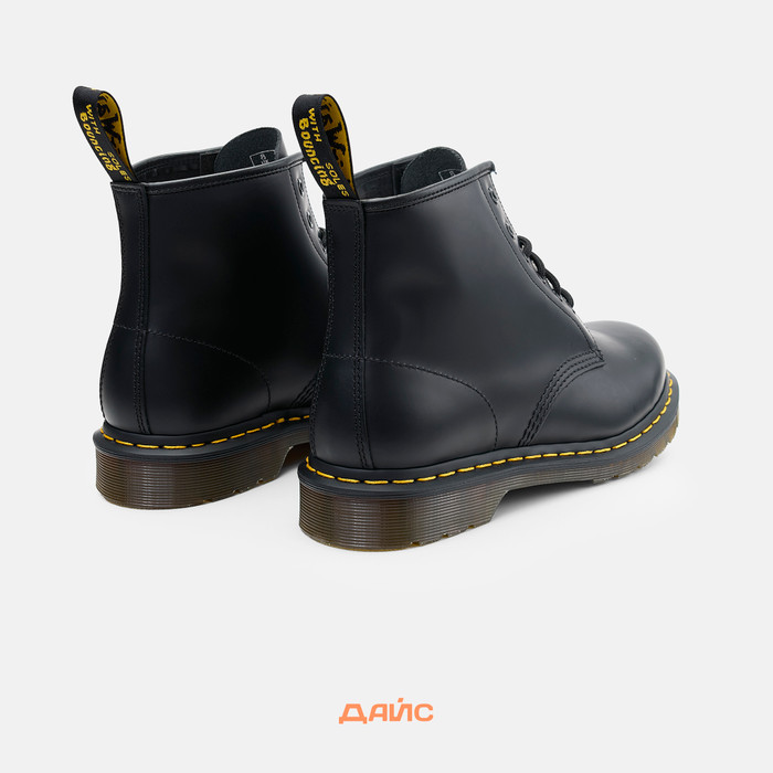 Ботинки Dr. Martens 101 Yellow Stitch Smooth артикул:26230001 - купить в магазине Дайс