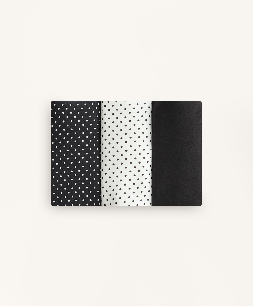 OYSHO Набор из трех пар трусиков-стрингов из полиамидной смеси, черный