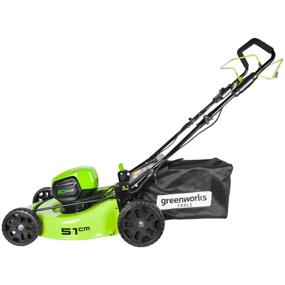 Аккумуляторная газонокосилка Greenworks GD60LM51SPK5 60В (1 x 5 Ач, ЗУ) нож 51 см, 2514307UG