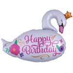 Шар Фольгированный Лебедь белый (Белый)