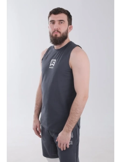 Спортивная футболка майка тренировочная без рукавов