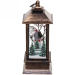 Сувенир с подсветкой «Фонарь с весёлым снеговиком» 5,3*5,3*12,5 см